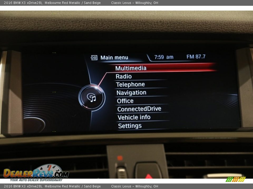 2016 BMW X3 xDrive28i Melbourne Red Metallic / Sand Beige Photo #10