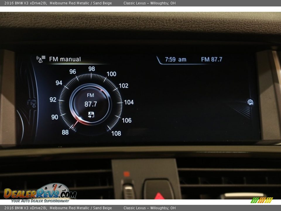 2016 BMW X3 xDrive28i Melbourne Red Metallic / Sand Beige Photo #13