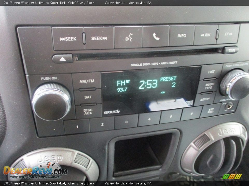 2017 Jeep Wrangler Unlimited Sport 4x4 Chief Blue / Black Photo #15