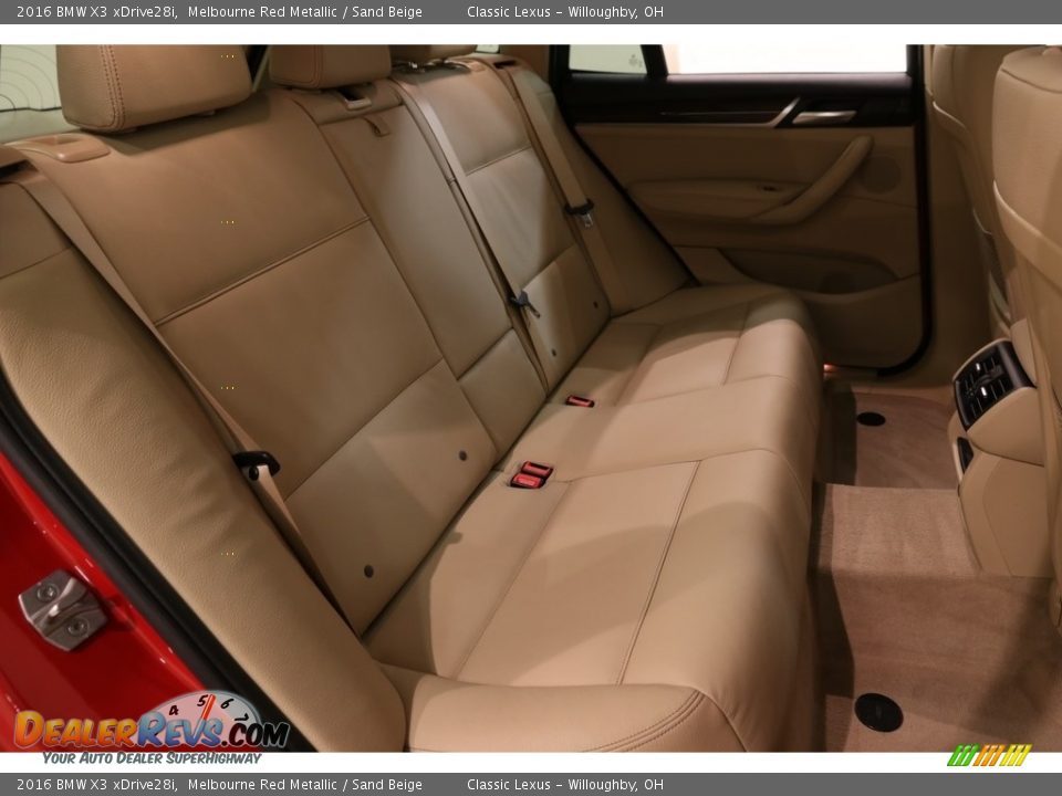 2016 BMW X3 xDrive28i Melbourne Red Metallic / Sand Beige Photo #20