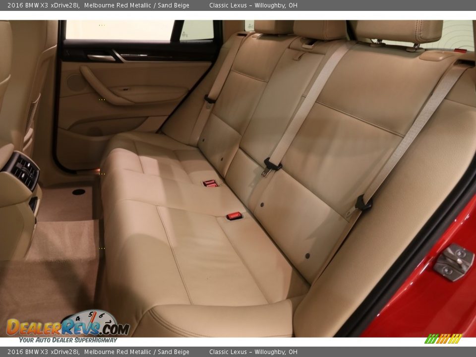 2016 BMW X3 xDrive28i Melbourne Red Metallic / Sand Beige Photo #21