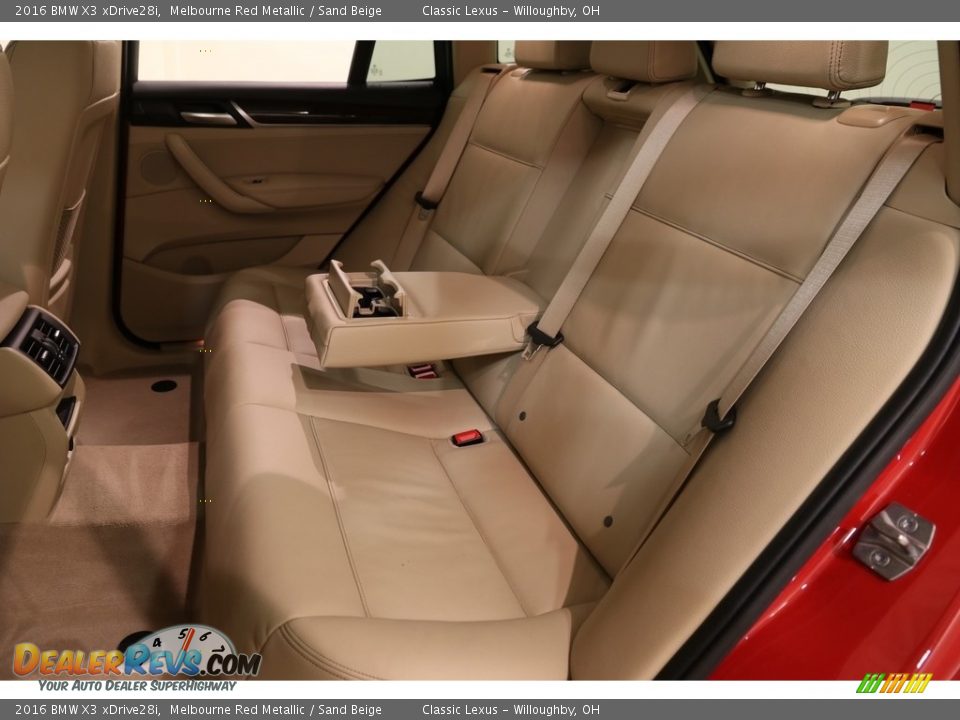 2016 BMW X3 xDrive28i Melbourne Red Metallic / Sand Beige Photo #22