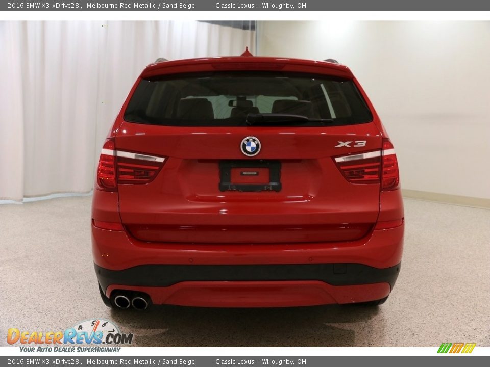2016 BMW X3 xDrive28i Melbourne Red Metallic / Sand Beige Photo #23
