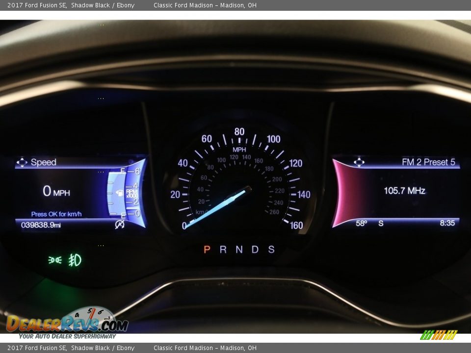 2017 Ford Fusion SE Shadow Black / Ebony Photo #8