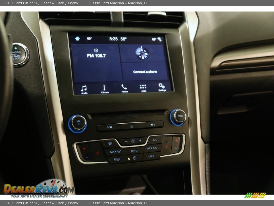 2017 Ford Fusion SE Shadow Black / Ebony Photo #10
