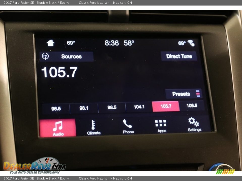 2017 Ford Fusion SE Shadow Black / Ebony Photo #11