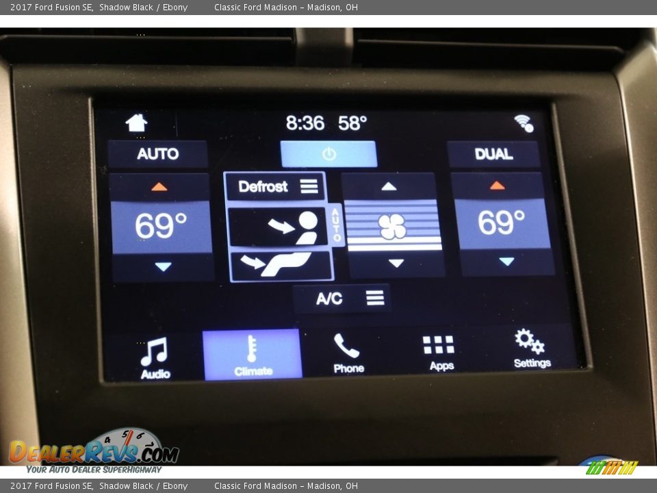 2017 Ford Fusion SE Shadow Black / Ebony Photo #12