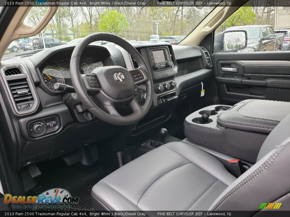 Black/Diesel Gray Interior - 2019 Ram 2500 Tradesman Regular Cab 4x4 Photo #7