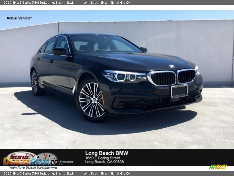 2019 BMW 5 Series 540i Sedan Jet Black / Black Photo #1