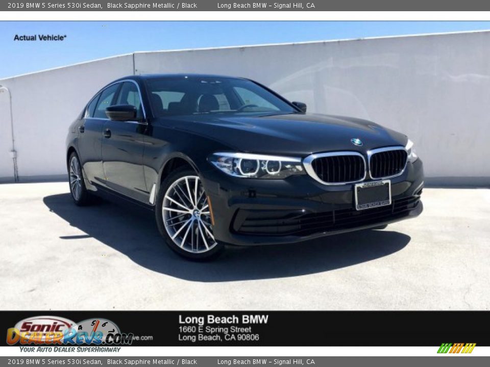 2019 BMW 5 Series 530i Sedan Black Sapphire Metallic / Black Photo #1