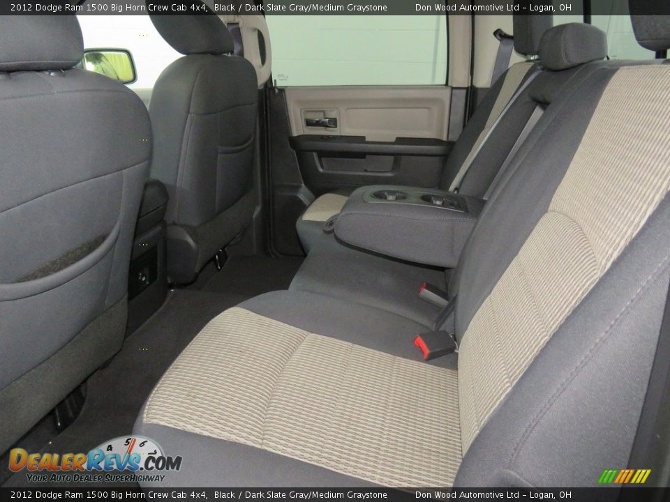 2012 Dodge Ram 1500 Big Horn Crew Cab 4x4 Black / Dark Slate Gray/Medium Graystone Photo #33