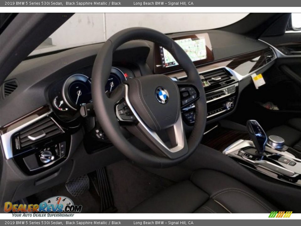 2019 BMW 5 Series 530i Sedan Black Sapphire Metallic / Black Photo #6