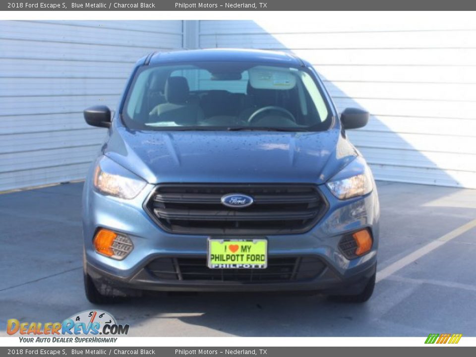 2018 Ford Escape S Blue Metallic / Charcoal Black Photo #3