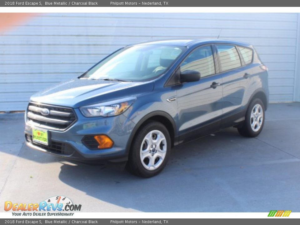 2018 Ford Escape S Blue Metallic / Charcoal Black Photo #4