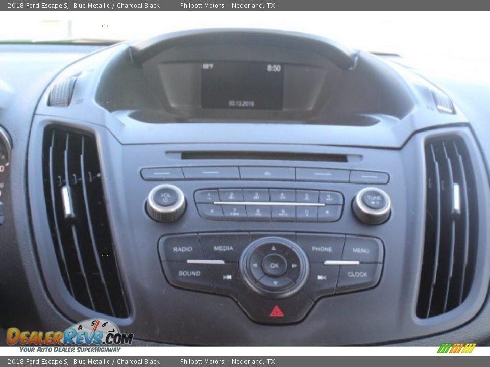 2018 Ford Escape S Blue Metallic / Charcoal Black Photo #13
