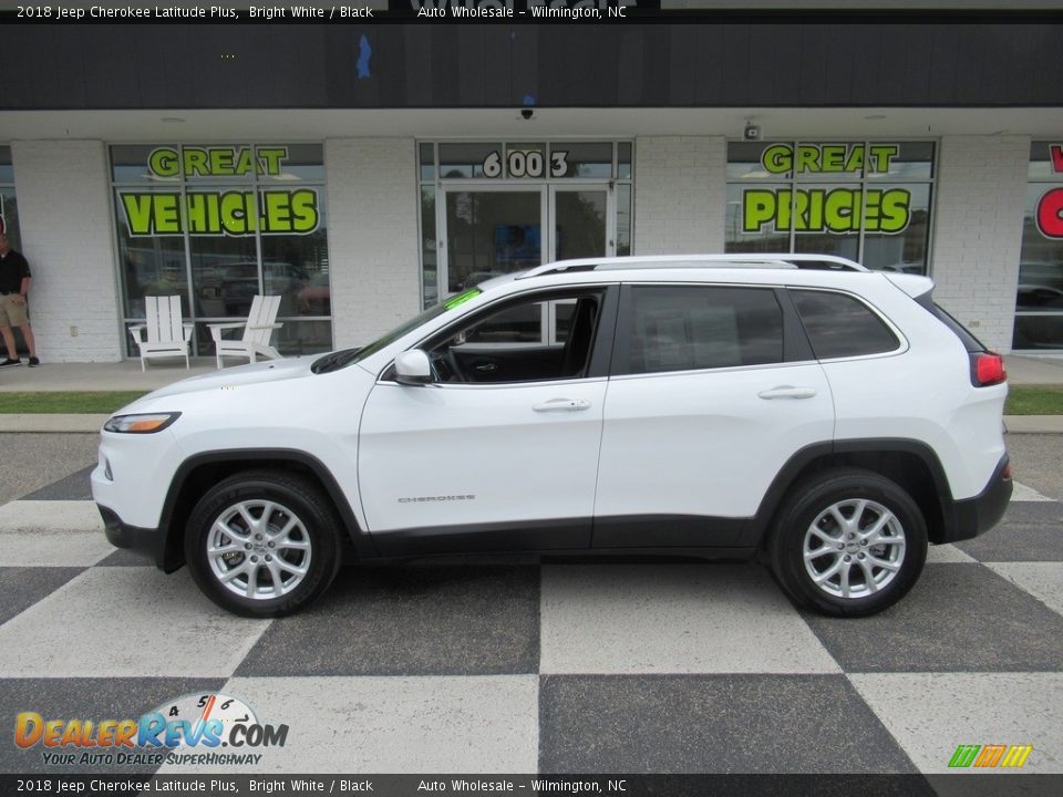 2018 Jeep Cherokee Latitude Plus Bright White / Black Photo #1