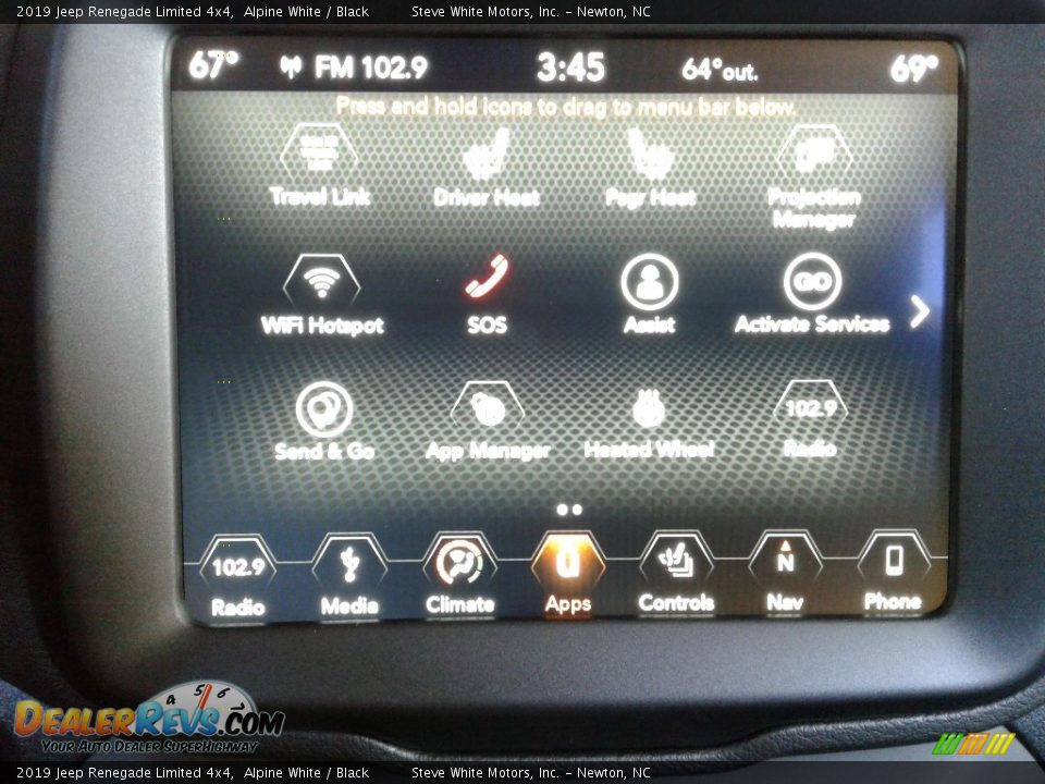 2019 Jeep Renegade Limited 4x4 Alpine White / Black Photo #25