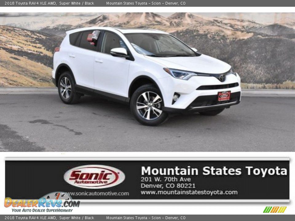 2018 Toyota RAV4 XLE AWD Super White / Black Photo #1