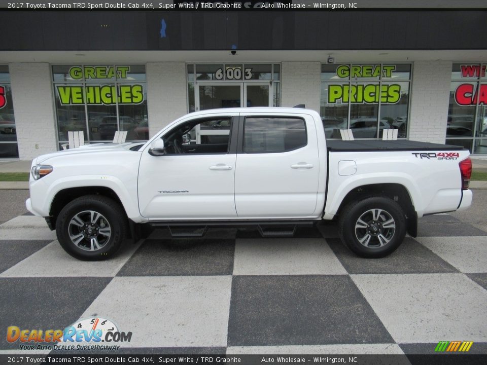 2017 Toyota Tacoma TRD Sport Double Cab 4x4 Super White / TRD Graphite Photo #1