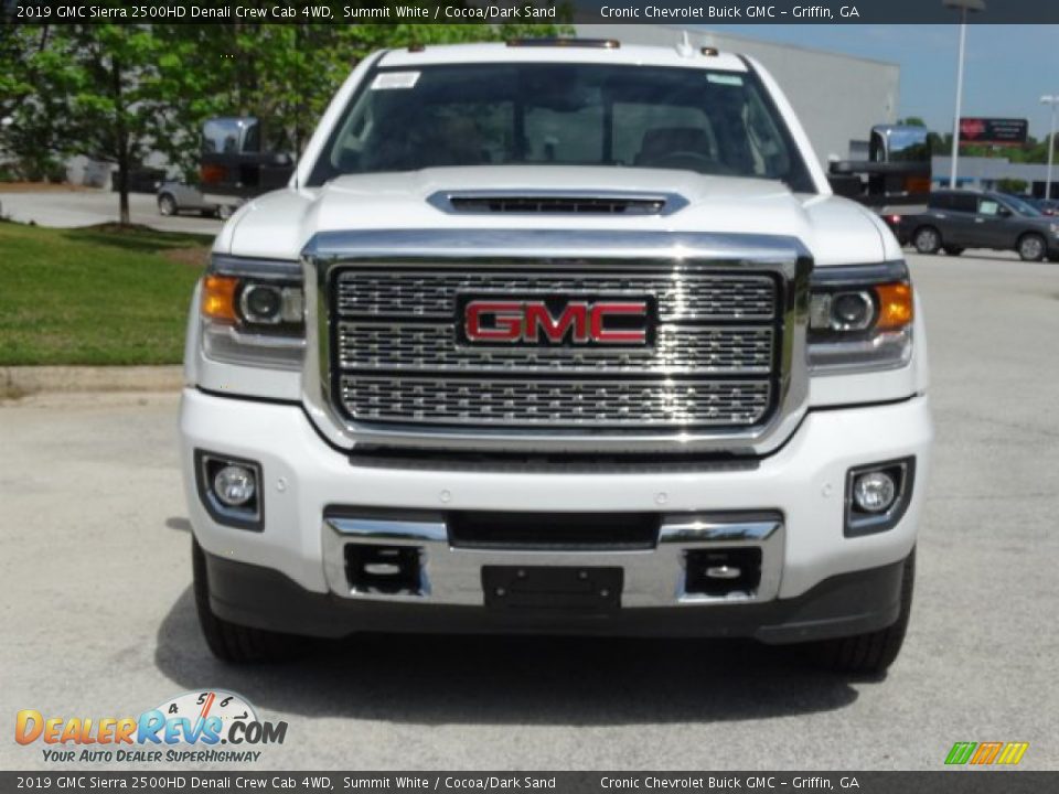 2019 GMC Sierra 2500HD Denali Crew Cab 4WD Summit White / Cocoa/Dark Sand Photo #4