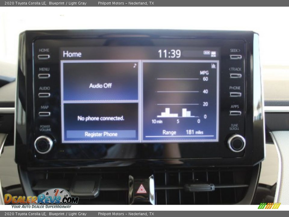 2020 Toyota Corolla LE Blueprint / Light Gray Photo #11
