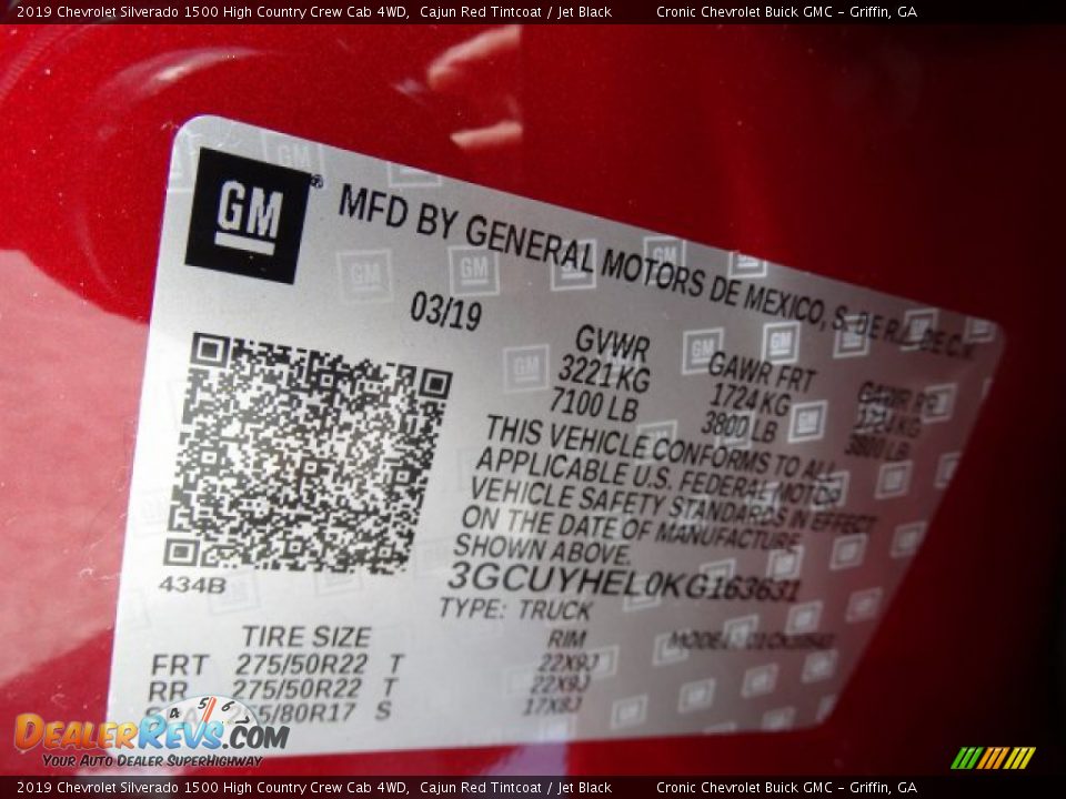 2019 Chevrolet Silverado 1500 High Country Crew Cab 4WD Cajun Red Tintcoat / Jet Black Photo #34