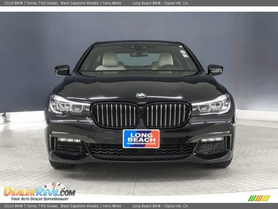 2019 BMW 7 Series 740i Sedan Black Sapphire Metallic / Ivory White Photo #2