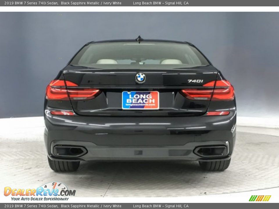 2019 BMW 7 Series 740i Sedan Black Sapphire Metallic / Ivory White Photo #3
