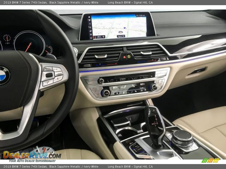 2019 BMW 7 Series 740i Sedan Black Sapphire Metallic / Ivory White Photo #5