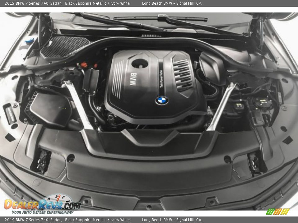 2019 BMW 7 Series 740i Sedan Black Sapphire Metallic / Ivory White Photo #9