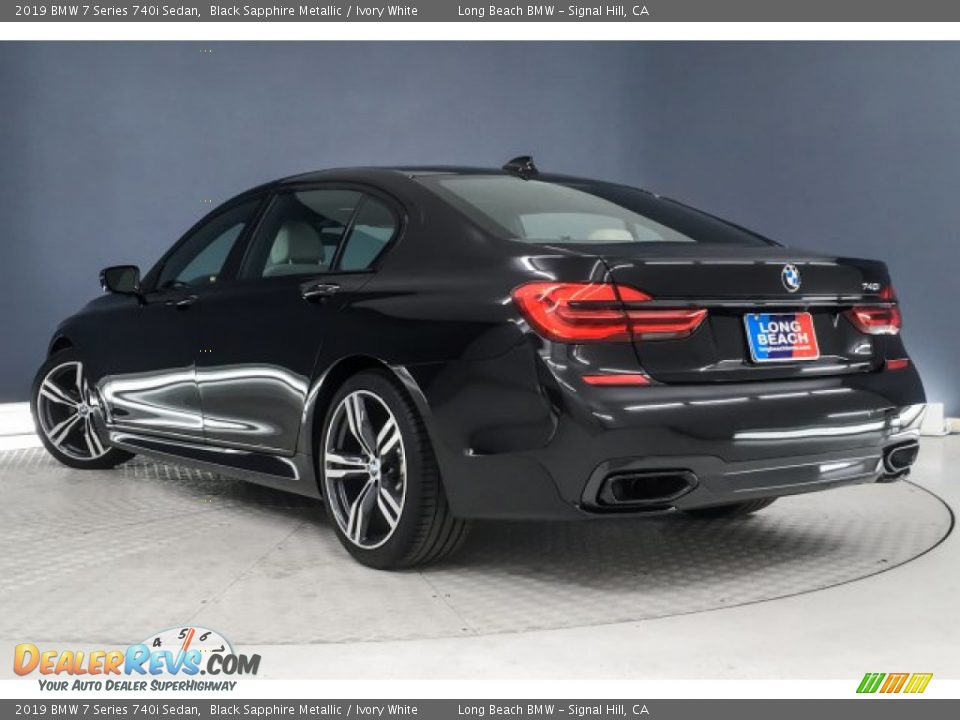 2019 BMW 7 Series 740i Sedan Black Sapphire Metallic / Ivory White Photo #10