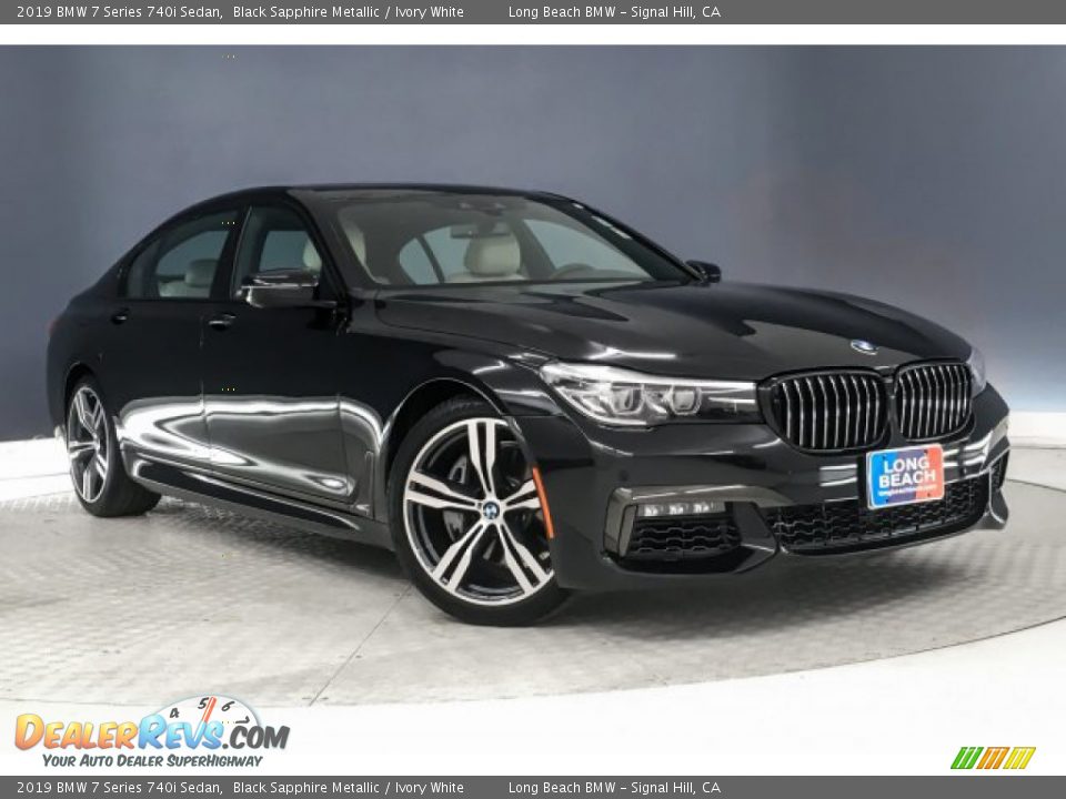 2019 BMW 7 Series 740i Sedan Black Sapphire Metallic / Ivory White Photo #14
