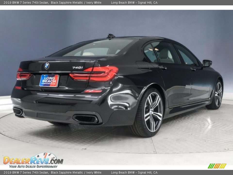 2019 BMW 7 Series 740i Sedan Black Sapphire Metallic / Ivory White Photo #17