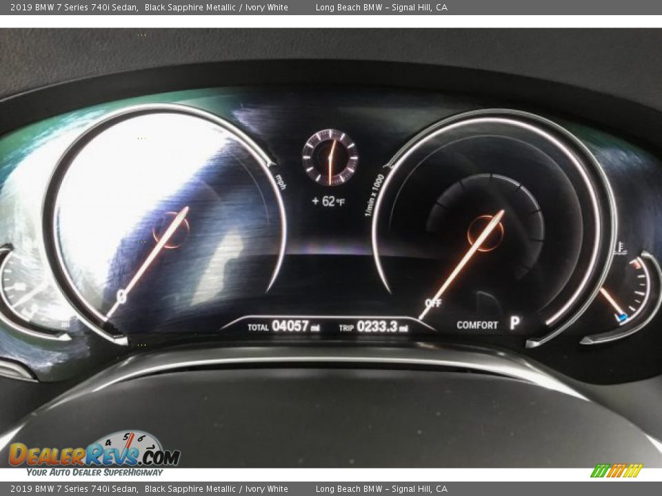 2019 BMW 7 Series 740i Sedan Black Sapphire Metallic / Ivory White Photo #18