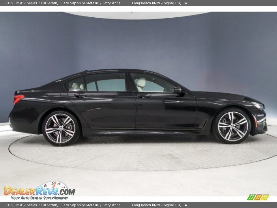 2019 BMW 7 Series 740i Sedan Black Sapphire Metallic / Ivory White Photo #19