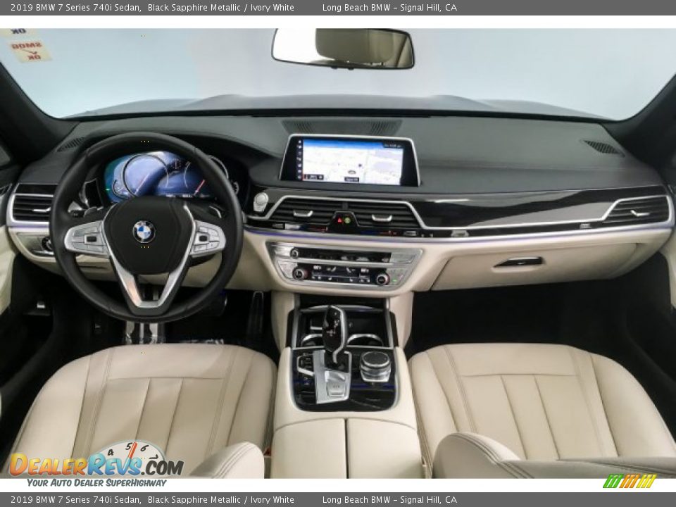 2019 BMW 7 Series 740i Sedan Black Sapphire Metallic / Ivory White Photo #22