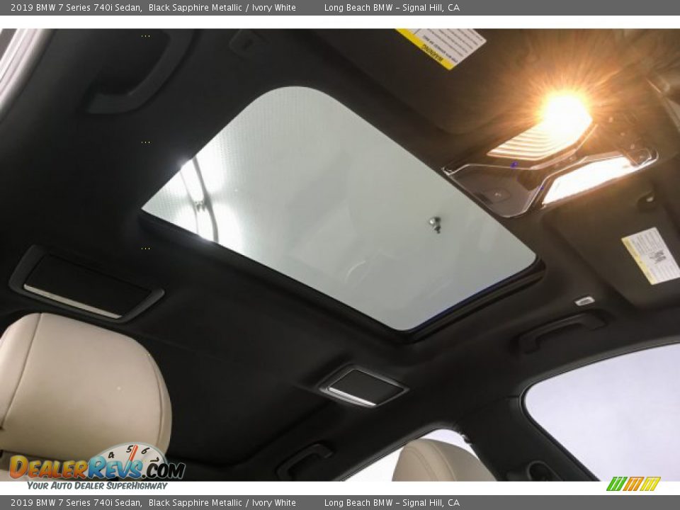 2019 BMW 7 Series 740i Sedan Black Sapphire Metallic / Ivory White Photo #28