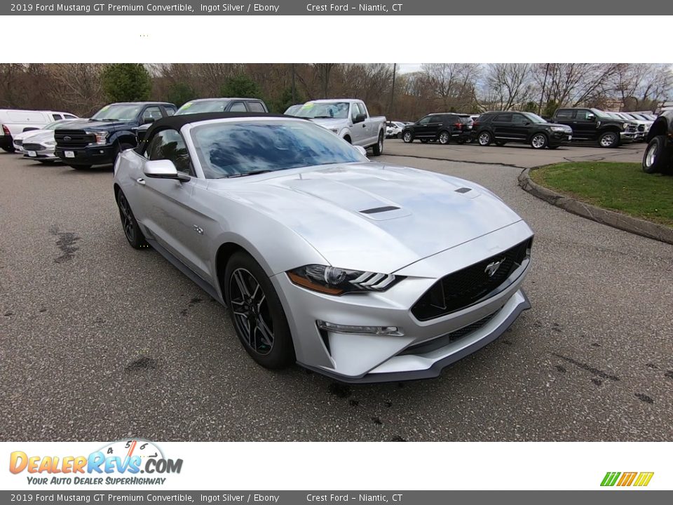 2019 Ford Mustang GT Premium Convertible Ingot Silver / Ebony Photo #1