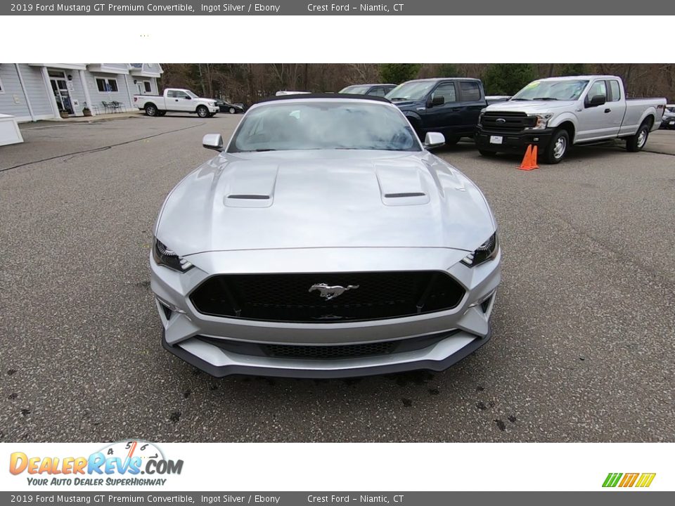 2019 Ford Mustang GT Premium Convertible Ingot Silver / Ebony Photo #2