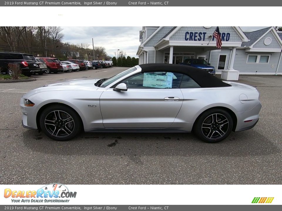 2019 Ford Mustang GT Premium Convertible Ingot Silver / Ebony Photo #4