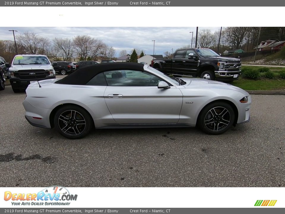 2019 Ford Mustang GT Premium Convertible Ingot Silver / Ebony Photo #8