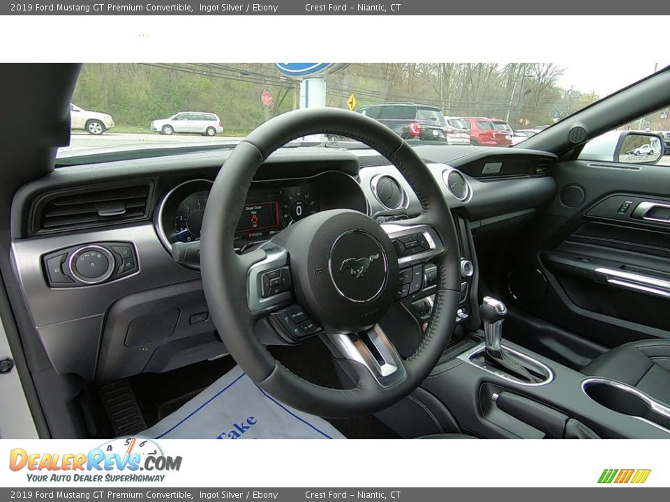 2019 Ford Mustang GT Premium Convertible Ingot Silver / Ebony Photo #10