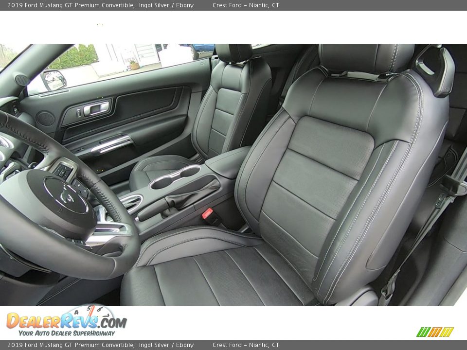 Front Seat of 2019 Ford Mustang GT Premium Convertible Photo #11