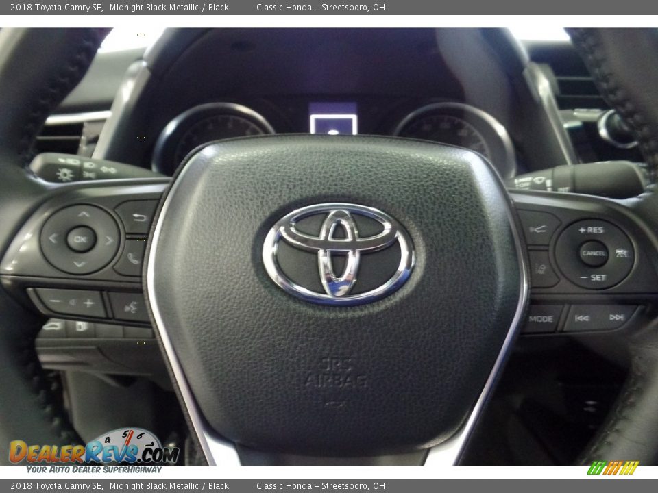 2018 Toyota Camry SE Midnight Black Metallic / Black Photo #22