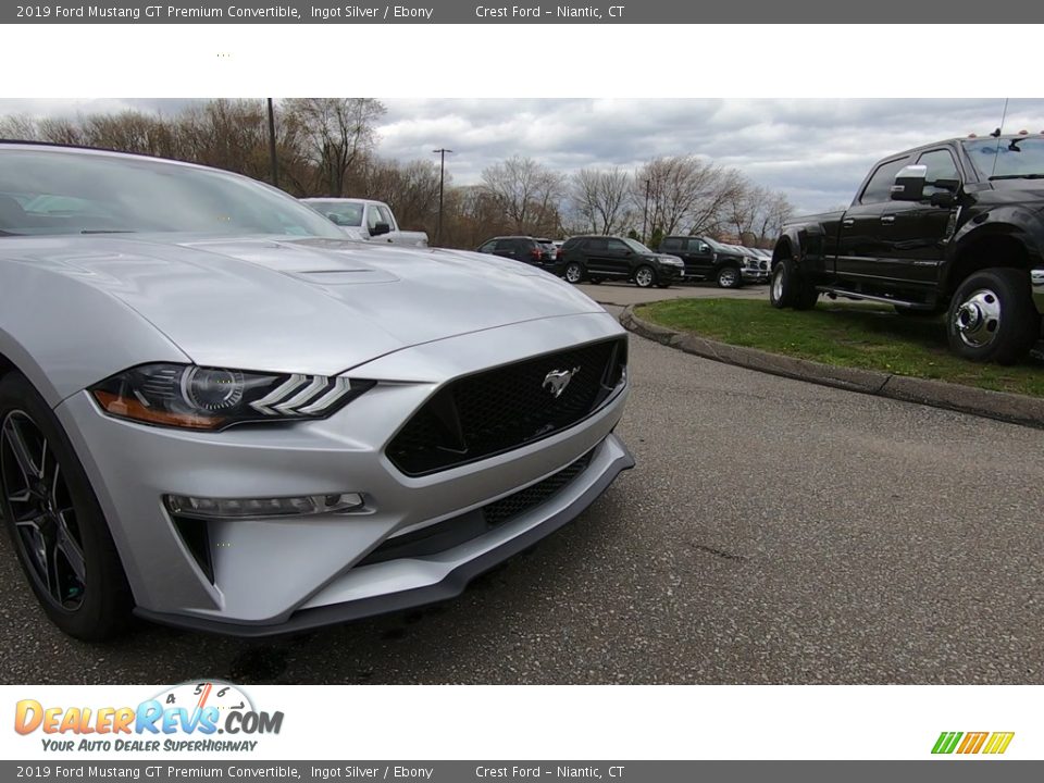 2019 Ford Mustang GT Premium Convertible Ingot Silver / Ebony Photo #26