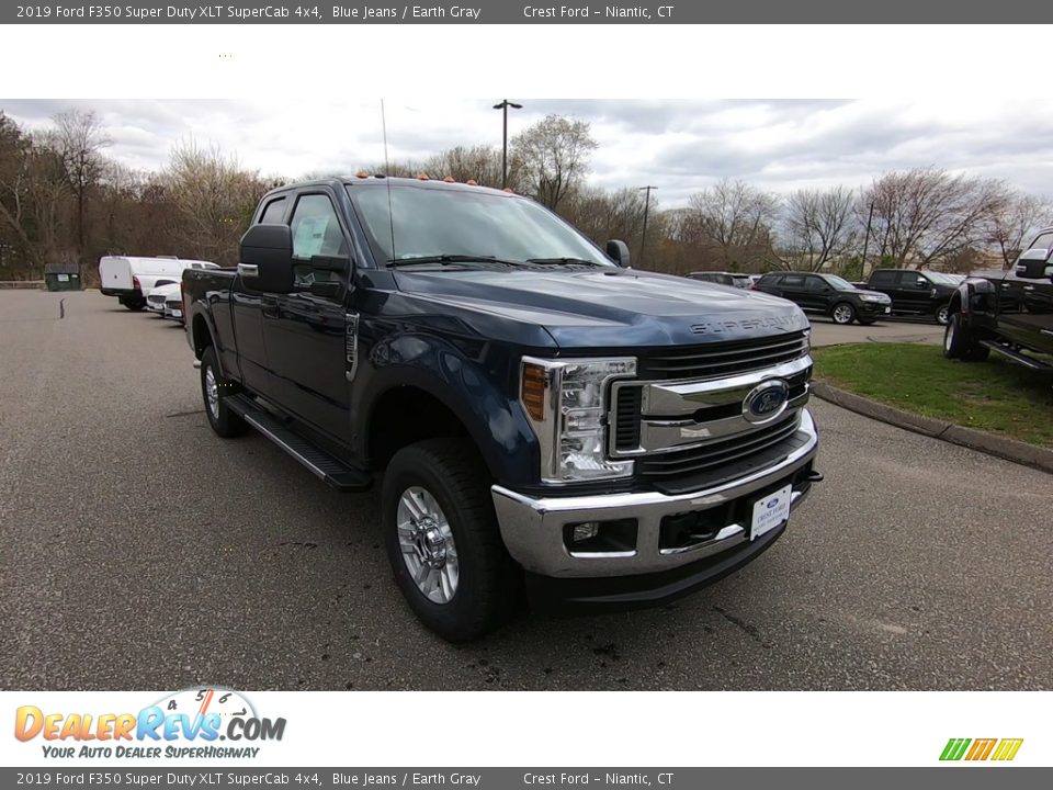 2019 Ford F350 Super Duty XLT SuperCab 4x4 Blue Jeans / Earth Gray Photo #1