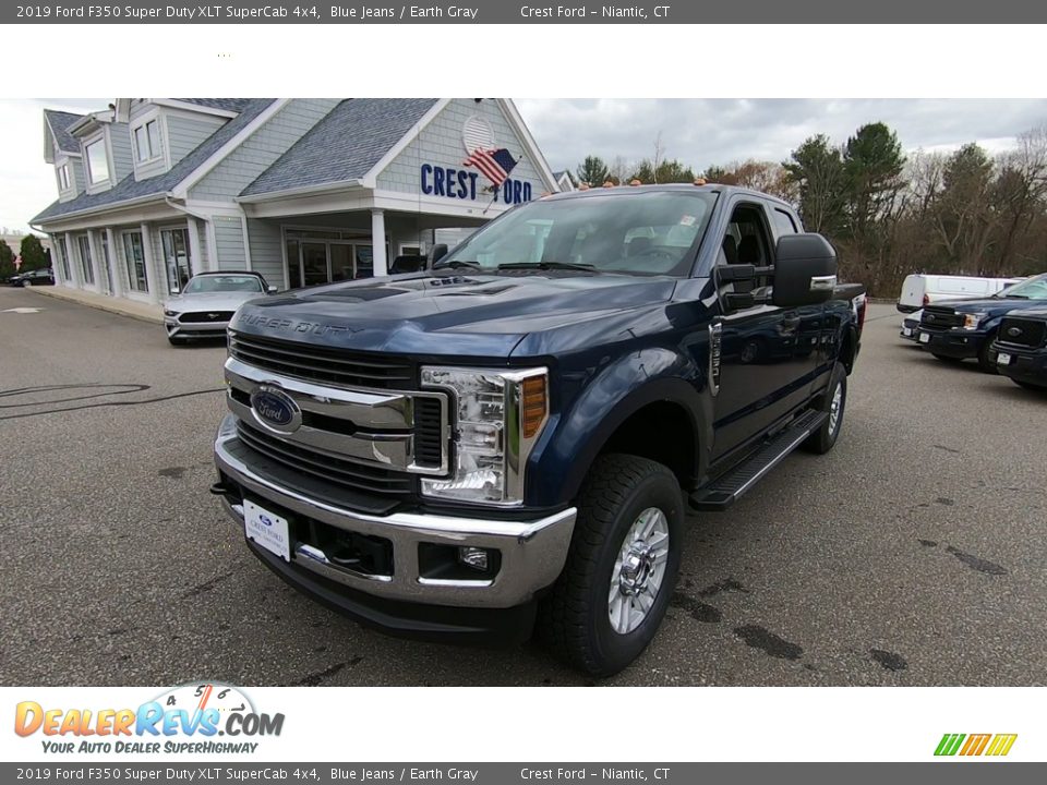 2019 Ford F350 Super Duty XLT SuperCab 4x4 Blue Jeans / Earth Gray Photo #3