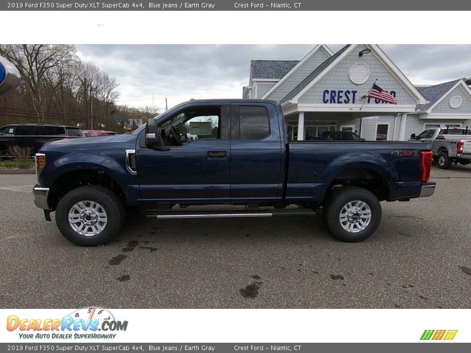 2019 Ford F350 Super Duty XLT SuperCab 4x4 Blue Jeans / Earth Gray Photo #4