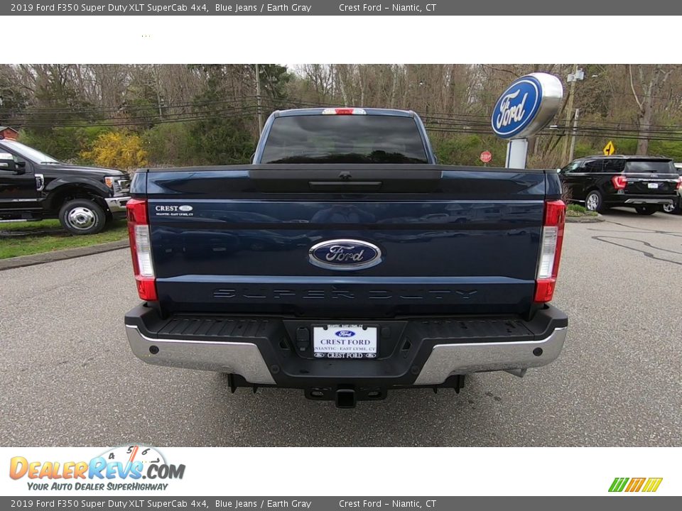 2019 Ford F350 Super Duty XLT SuperCab 4x4 Blue Jeans / Earth Gray Photo #6