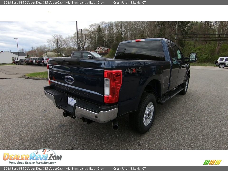 2019 Ford F350 Super Duty XLT SuperCab 4x4 Blue Jeans / Earth Gray Photo #7